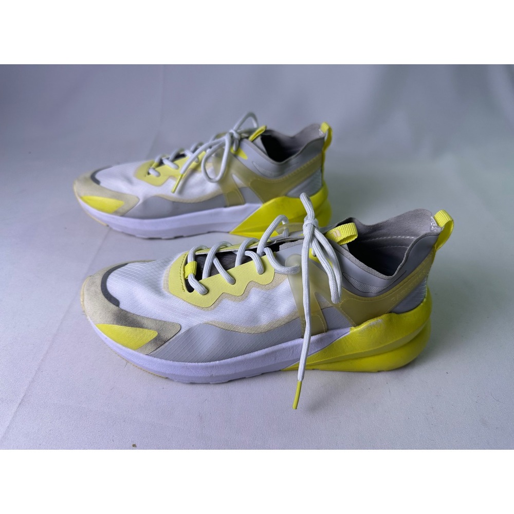 Fabletics Cheviot Performance Sneaker Women Sz 7 White Neon Yellow Athletic Gym